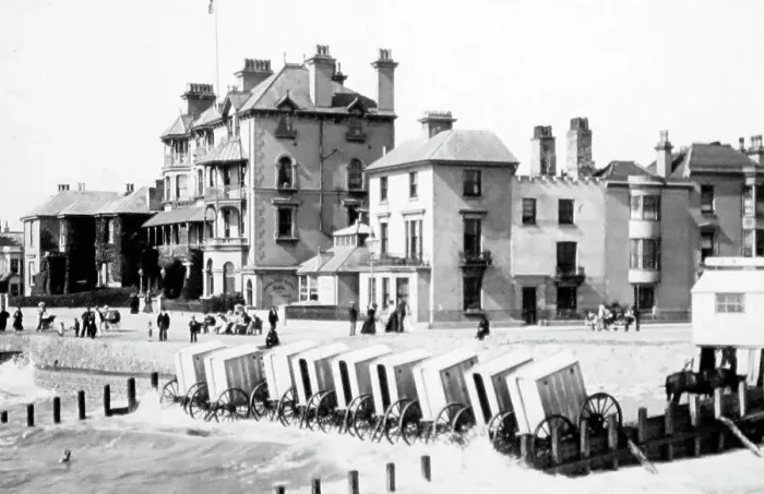 Framed Print : Bognor Regis beach, Victorian period Framed Print : Bognor Regis beach, Victorian period