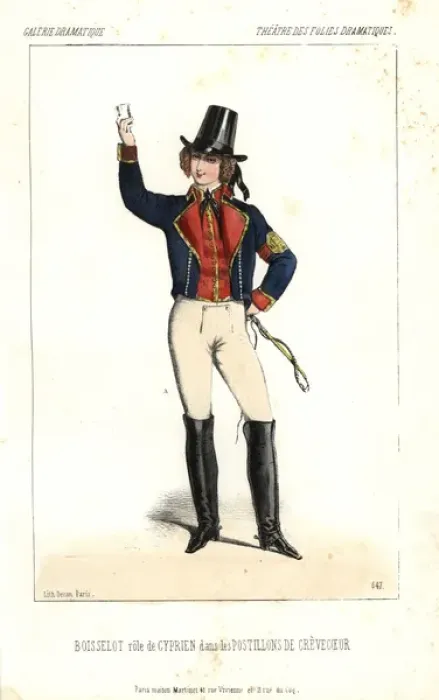 Framed Print : Boisselot as Cyprien in Les Postillons de Crevecoeur Framed Print : Boisselot as Cyprien in Les Postillons de Crevecoeur