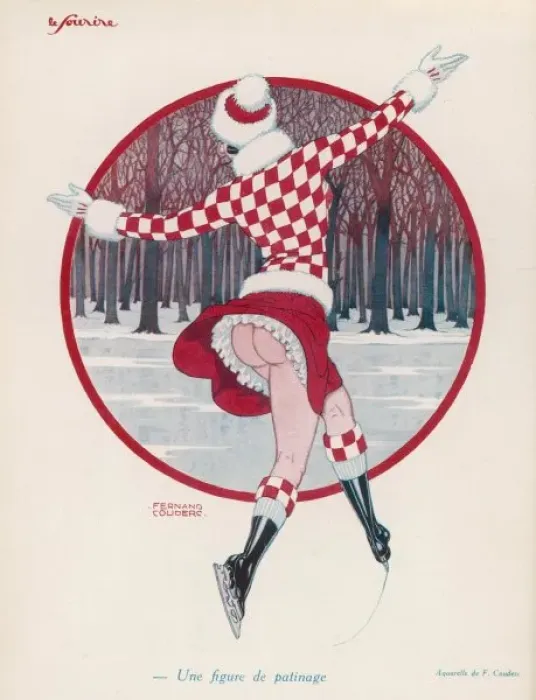 Framed Print : Bold Ice Skater 1927 Framed Print : Bold Ice Skater 1927