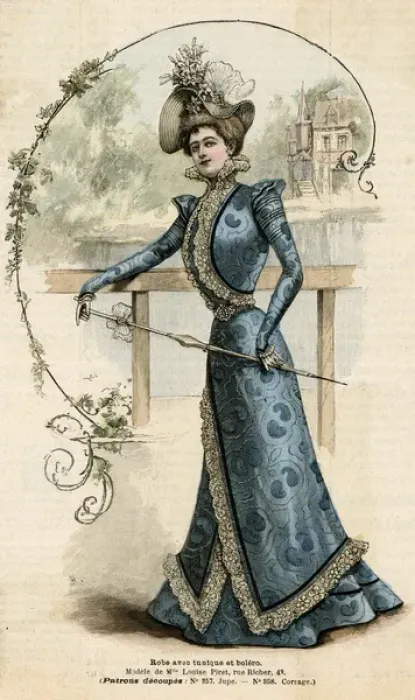 Framed Print : Bolero Dress 1899 Framed Print : Bolero Dress 1899