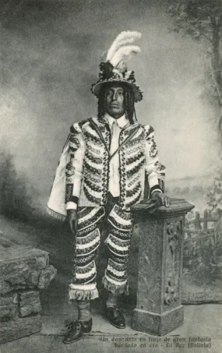 Framed Print : Bolivian dancer in decorated costume Framed Print : Bolivian dancer in decorated costume