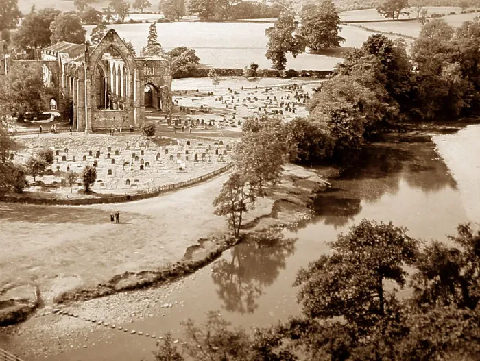 Framed Print : Bolton Abbey in the 1930s Framed Print : Bolton Abbey in the 1930s
