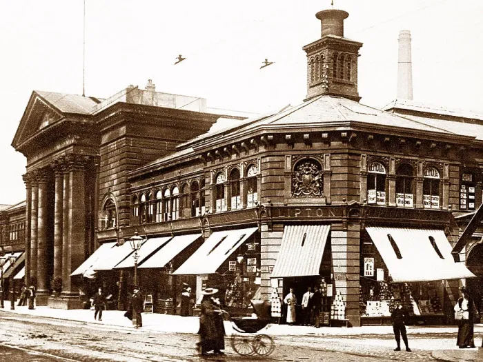 Framed Print : Bolton Market Hall early 1900s Framed Print : Bolton Market Hall early 1900s