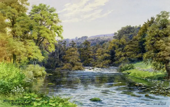 Framed Print : Bolton Woods, meeting of the waters, Wharfedale, Yorkshire Framed Print : Bolton Woods, meeting of the waters, Wharfedale, Yorkshire