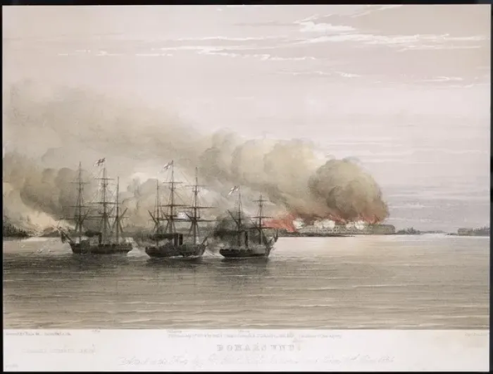 Framed Print : Bomarsund Bombarded - 1 Framed Print : Bomarsund Bombarded - 1