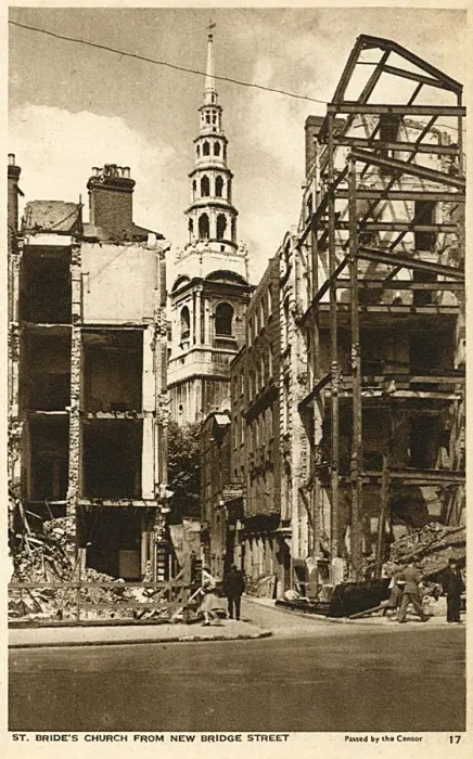 Framed Print : Bomb Damage, London - Shell of St. Nicholas Cole Abbey Framed Print : Bomb Damage, London - Shell of St. Nicholas Cole Abbey