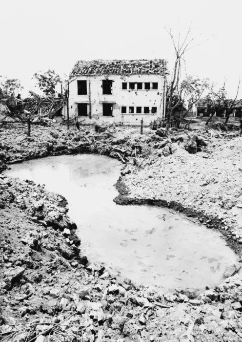 Framed Print : Bomb Damage - Vietnam Framed Print : Bomb Damage - Vietnam