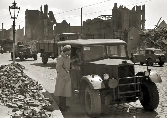 Framed Print : Bomb damaged street during WW2 Framed Print : Bomb damaged street during WW2