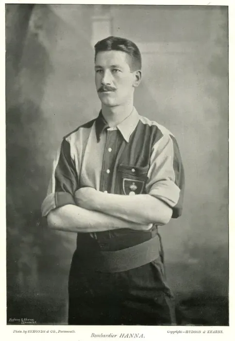 Framed Print : Bombardier Hanna, Army footballer Framed Print : Bombardier Hanna, Army footballer
