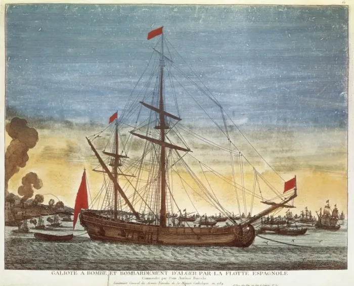 Framed Print : Bombardment of Algiers by the Spansih fleet Framed Print : Bombardment of Algiers by the Spansih fleet