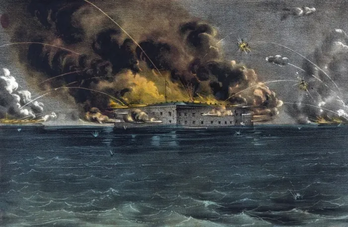 Framed Print : Bombardment of Fort Sumter, Charleston Harbor: 12th & 13th o Framed Print : Bombardment of Fort Sumter, Charleston Harbor: 12th & 13th o