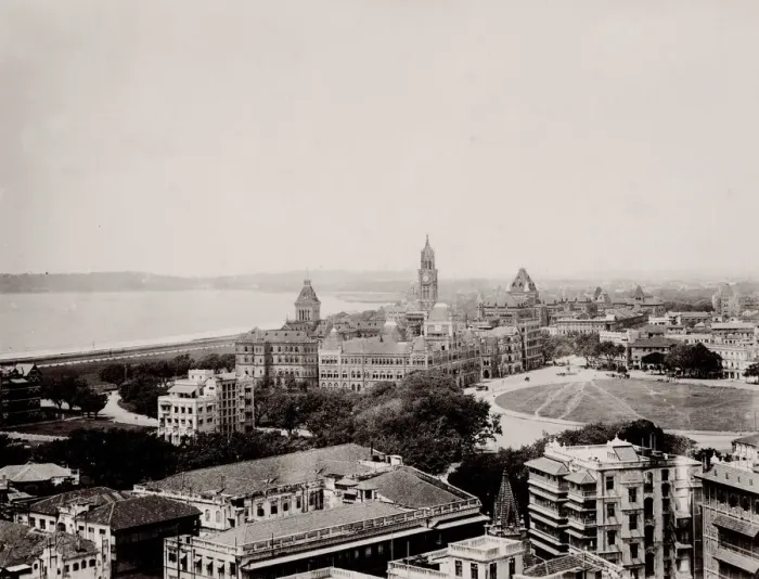 Framed Print : Bombay, Mumbai, looking out to sea, Rajabi clock tower Framed Print : Bombay, Mumbai, looking out to sea, Rajabi clock tower