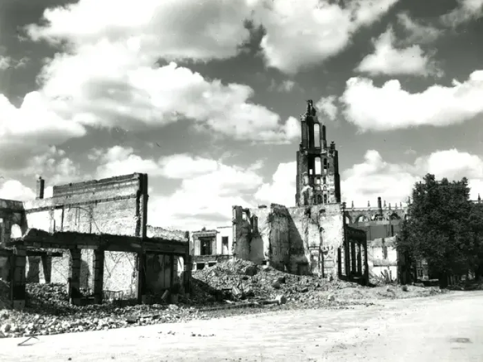 Framed Print : Bombed Buildings Framed Print : Bombed Buildings