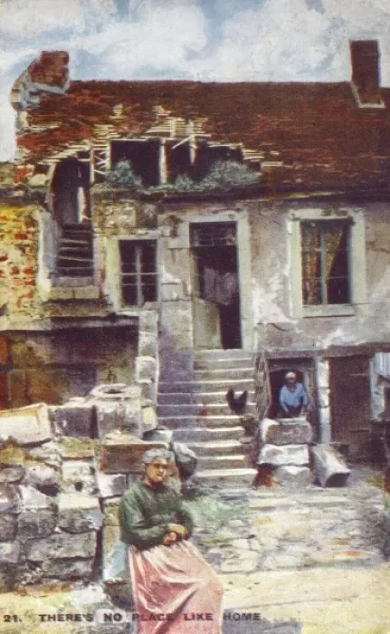 Framed Print : Bombed House - Occupants refuse to leave Framed Print : Bombed House - Occupants refuse to leave