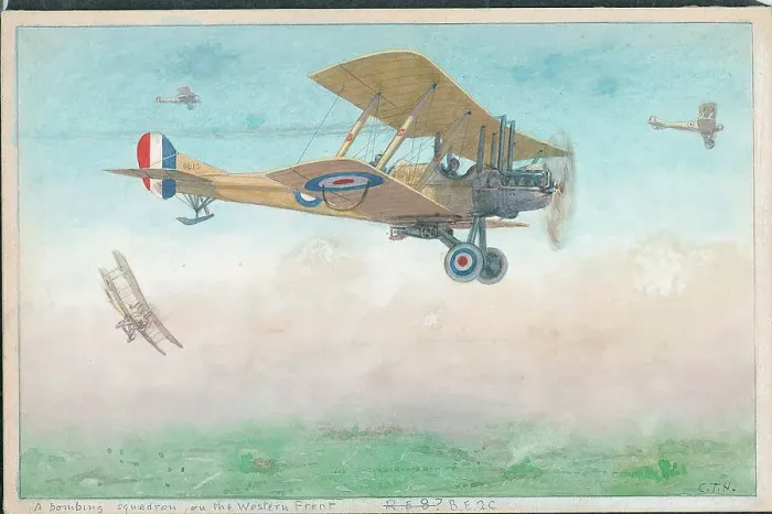 Framed Print : A bombing squadron on the Western Front B. E. 2C Framed Print : A bombing squadron on the Western Front B. E. 2C