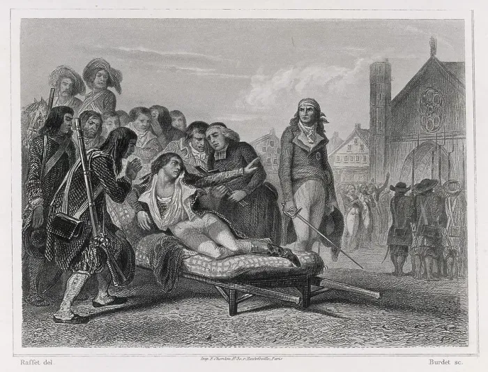 Framed Print : BONCHAMP DIES 1793 Framed Print : BONCHAMP DIES 1793
