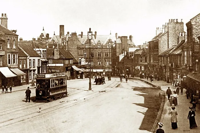Framed Print : Bondgate, Darlington, early 1900s Framed Print : Bondgate, Darlington, early 1900s