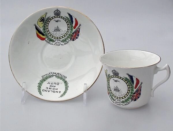 Bone china cup and saucer - WWI