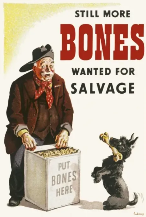 Framed Print : Bones Wanted for Salvage - World War II poster Framed Print : Bones Wanted for Salvage - World War II poster