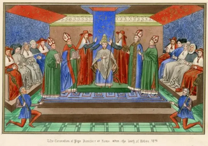 Framed Print : Bonifacius IX Crowned Framed Print : Bonifacius IX Crowned