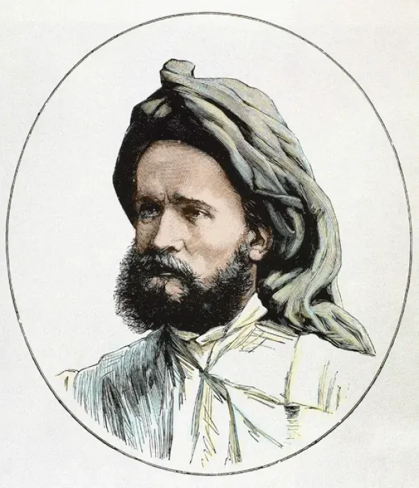 Framed Print : BONNAT (d. 1881). French explorer. Engraving Framed Print : BONNAT (d. 1881). French explorer. Engraving