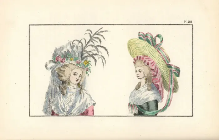 Framed Print : Bonnet a l Iphigenie and chapeau a la Colette Framed Print : Bonnet a l Iphigenie and chapeau a la Colette