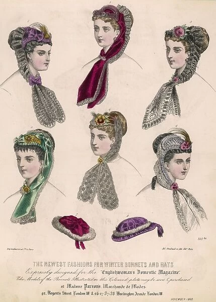 Bonnets and Hats 1868