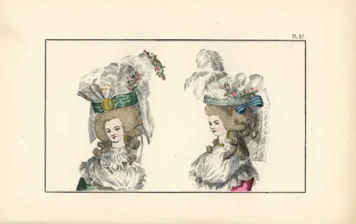 Framed Print : Bonnets a la Randan and a la Bayard Framed Print : Bonnets a la Randan and a la Bayard