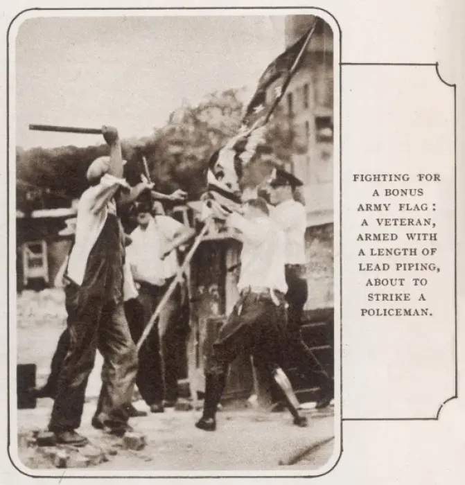 Framed Print : The Bonus Army camp defended: fighting for the flag Framed Print : The Bonus Army camp defended: fighting for the flag