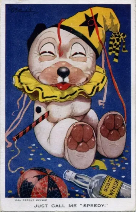 Framed Print : Bonzo celebrating Framed Print : Bonzo celebrating