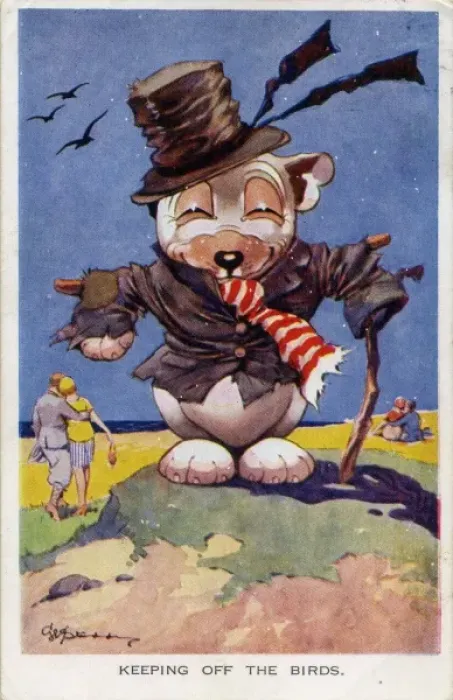 Framed Print : Bonzo dressed as a scarecrow Framed Print : Bonzo dressed as a scarecrow