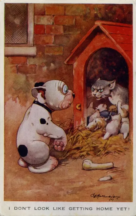 Framed Print : Bonzo evicted from his kennel Framed Print : Bonzo evicted from his kennel