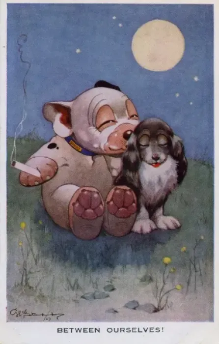 Framed Print : Bonzo and girlfriend sitting together Framed Print : Bonzo and girlfriend sitting together