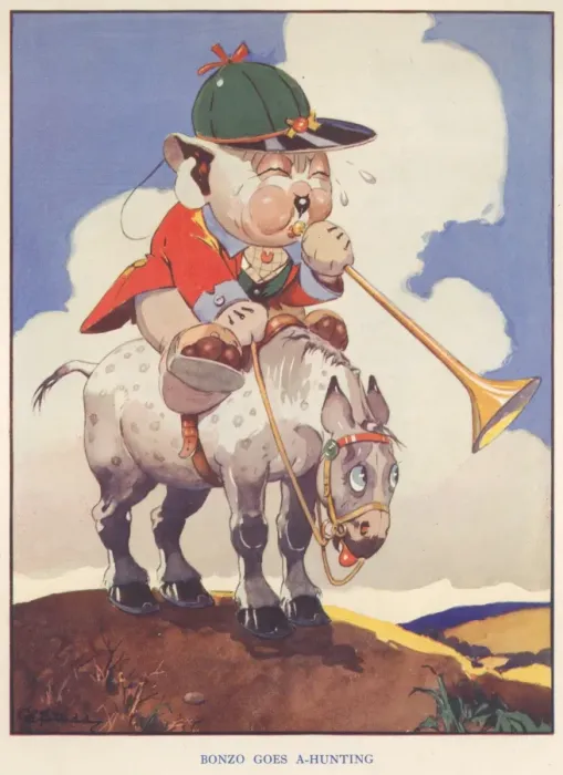 Framed Print : Bonzo goes a hunting