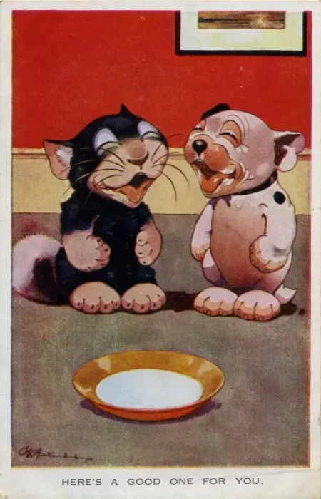 Framed Print : Bonzo and Ooloo laughing together Framed Print : Bonzo and Ooloo laughing together