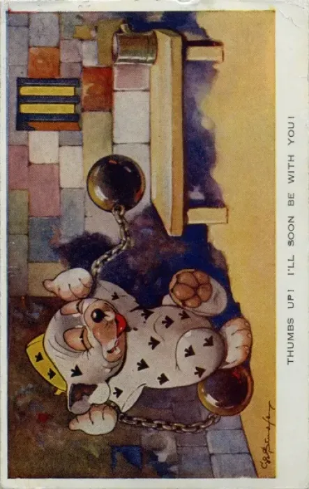 Framed Print : Bonzo in prison Framed Print : Bonzo in prison