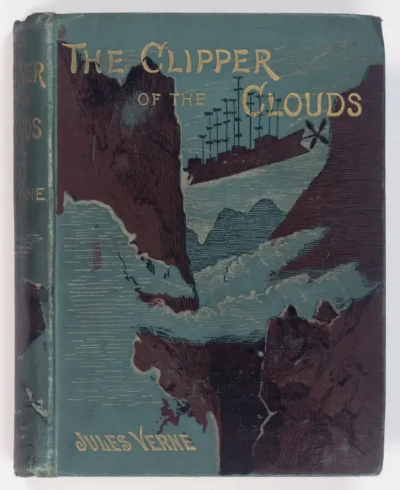 Framed Print : Book cover design, The Clipper of the Clouds Framed Print : Book cover design, The Clipper of the Clouds