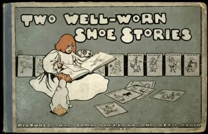 Framed Print : Book cover design, Two Well-Worn Shoe Stories Framed Print : Book cover design, Two Well-Worn Shoe Stories