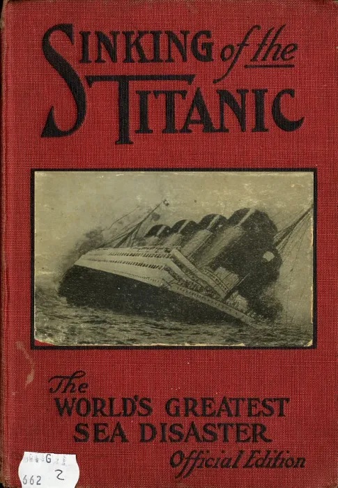 Framed Print : Book cover, Sinking of the Titanic, first edition Framed Print : Book cover, Sinking of the Titanic, first edition