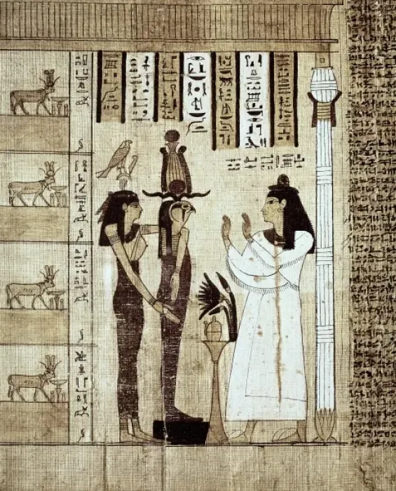 Framed Print : The Book of the Dead: Heruben Papyrus. 1075 - Framed Print : The Book of the Dead: Heruben Papyrus. 1075 -