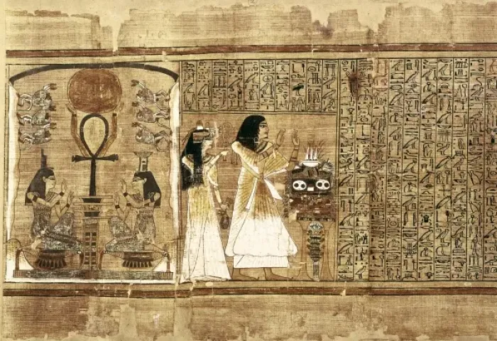 Framed Print : Book of the Dead or Papyrus of Any. ca. 1275 Framed Print : Book of the Dead or Papyrus of Any. ca. 1275