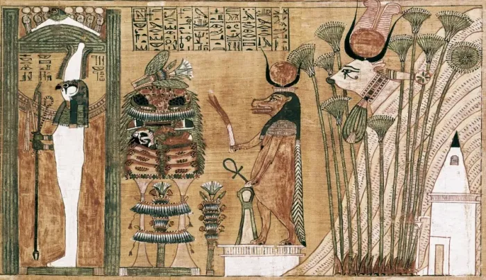 Framed Print : Book of the Dead or Papyrus of Any. ca. 1275 Framed Print : Book of the Dead or Papyrus of Any. ca. 1275