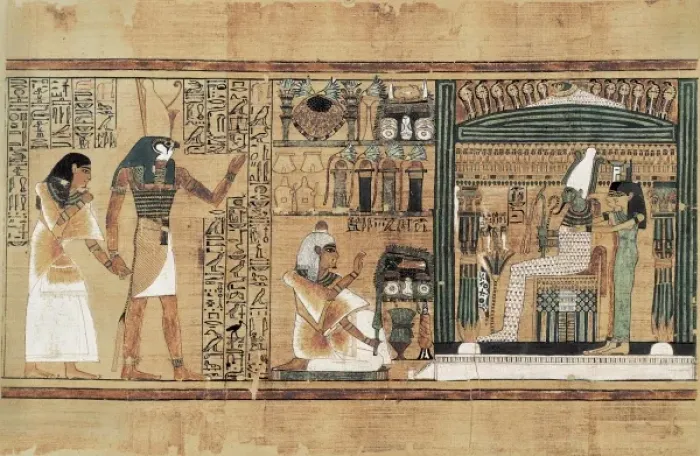 Framed Print : Book of the Dead or Papyrus of Any. ca. 1275 Framed Print : Book of the Dead or Papyrus of Any. ca. 1275