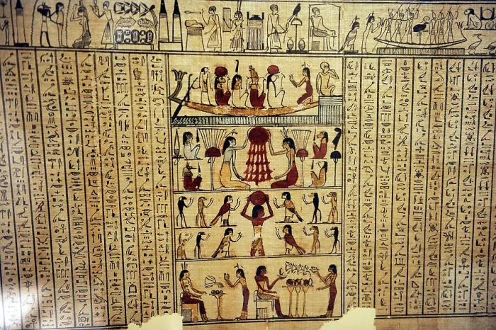 Framed Print : Book of the Death of the mistress Neferini. Papyrus. Egypt Framed Print : Book of the Death of the mistress Neferini. Papyrus. Egypt