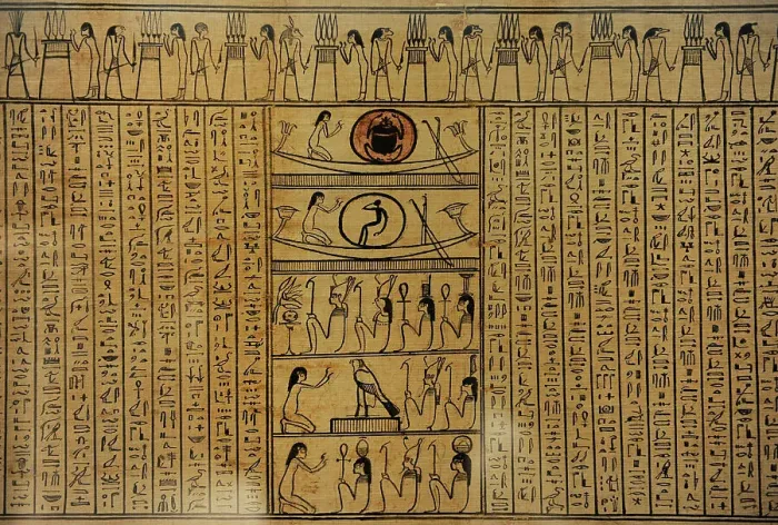 Framed Print : Book of the Death of the mistress Neferini. Papyrus. Egypt Framed Print : Book of the Death of the mistress Neferini. Papyrus. Egypt
