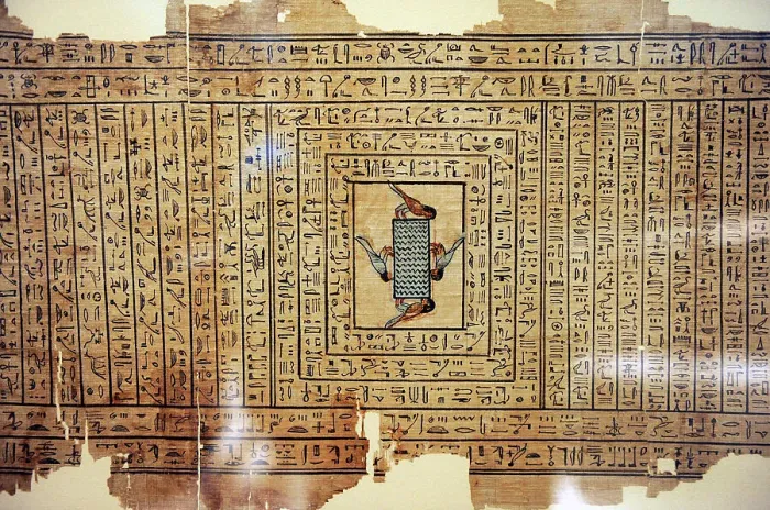 Framed Print : Book of the Death of the mistress Neferini. Papyrus. Egypt Framed Print : Book of the Death of the mistress Neferini. Papyrus. Egypt
