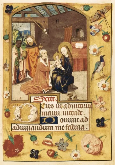 Framed Print : Book of Hours. 15th c. Epiphany scene. Work known Framed Print : Book of Hours. 15th c. Epiphany scene. Work known