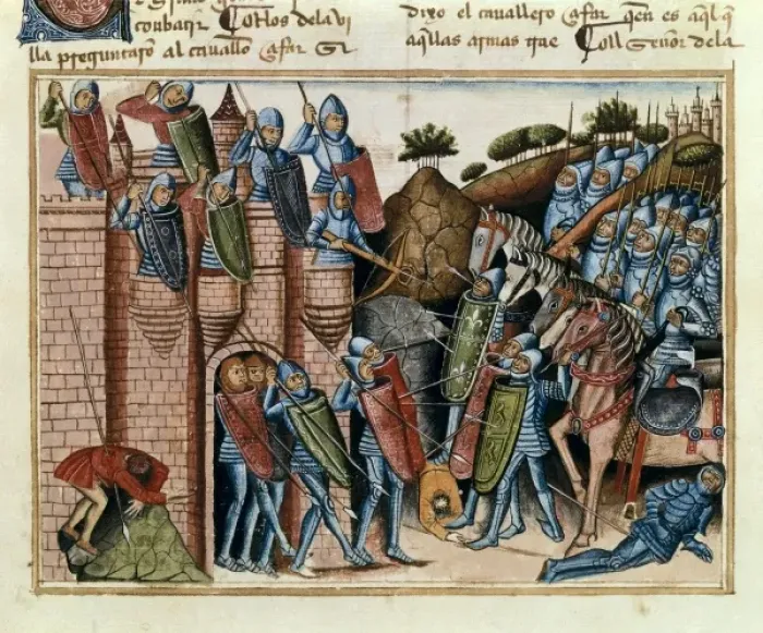 Framed Print : Book of Knight Zifar. ca. 1300. First adventures Framed Print : Book of Knight Zifar. ca. 1300. First adventures