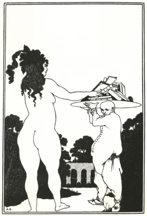 Framed Print : Book-plate by Aubrey Beardsley Framed Print : Book-plate by Aubrey Beardsley