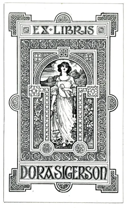 Framed Print : Book Plate by Charles E Dawson for Dora Sigerson Framed Print : Book Plate by Charles E Dawson for Dora Sigerson